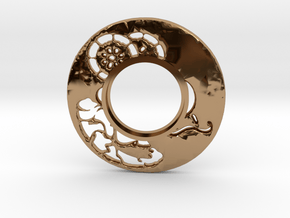 MHS compatible Tsuba 6 in Polished Brass