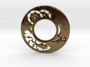 MHS compatible Tsuba 6 in Polished Bronze