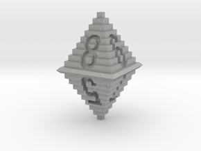 d8 Pixel Pyramid in Aluminum