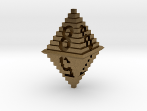 d8 Pixel Pyramid in Natural Bronze
