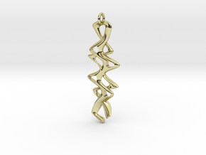 Twisty Pendant in 18k Gold Plated Brass