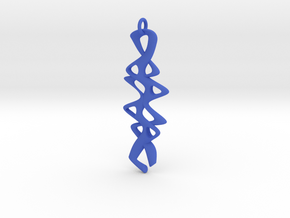 Twisty Pendant in Blue Processed Versatile Plastic