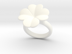 Lucky Ring 30 - Italian Size 30 in White Processed Versatile Plastic