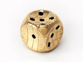 The Net D6 in Polished Brass