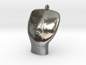 Cycladic Head Pendant in Fine Detail Polished Silver