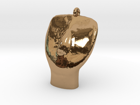 Cycladic Head Pendant in Polished Brass
