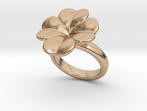 Lucky Ring 31 - Italian Size 31 in 14k Rose Gold Plated Brass