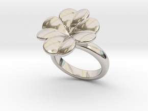 Lucky Ring 31 - Italian Size 31 in Rhodium Plated Brass