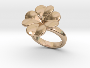 Lucky Ring 33 - Italian Size 33 in 14k Rose Gold Plated Brass