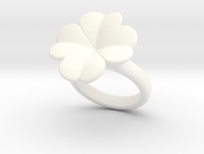 Lucky Ring 33 - Italian Size 33 in White Processed Versatile Plastic