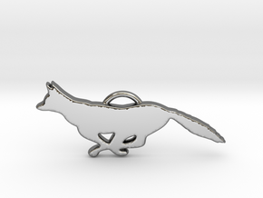 Running Fox in Fine Detail Polished Silver