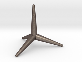 Caltrop in Polished Bronzed Silver Steel