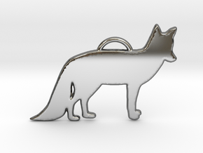 Standing Fox in Fine Detail Polished Silver