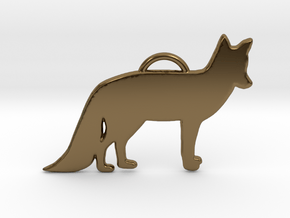 Standing Fox in Polished Bronze