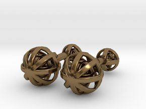 Spheres Cufflinks in Polished Bronze