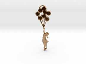 Banksy Girl with Balloons in Polished Brass