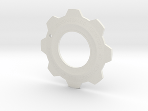 Gears of War Cog Tag v2 in White Natural Versatile Plastic