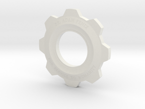 Gears Of War Cog Octus Service Medal in White Natural Versatile Plastic