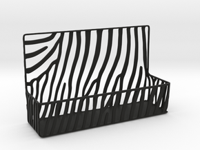 Zebra Business Card Holder in Black Natural Versatile Plastic