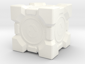 Aperture Science Weighted Companion Cube in White Processed Versatile Plastic