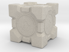 Aperture Science Weighted Companion Cube in Natural Sandstone