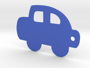 Car keychain in Blue Processed Versatile Plastic