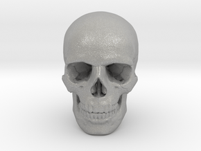 33mm 1.3in Human Skull (23mm/.9in wide) in Aluminum