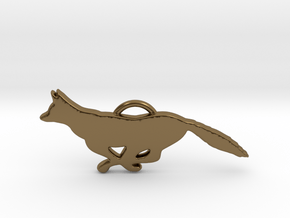 Running Fox in Polished Bronze