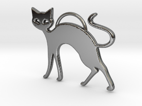 Slinky Cat in Fine Detail Polished Silver