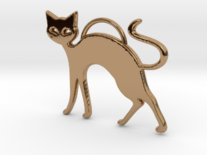 Slinky Cat in Polished Brass