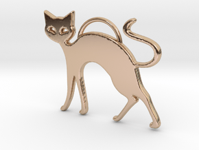 Slinky Cat in 14k Rose Gold Plated Brass