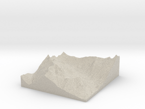 Model of Alpental Ski Area in Natural Sandstone