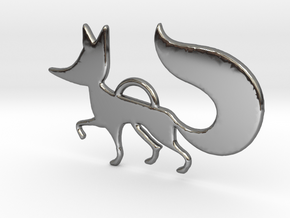 The little Fox in Fine Detail Polished Silver