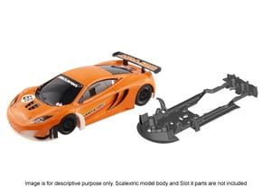 S09-ST2 Chassis for Scalextric McLaren GT3 STD/STD in White Processed Versatile Plastic