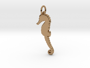 Seahorse in Polished Brass