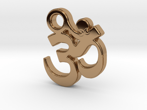 Om Pendant (Devanagari) in Polished Brass