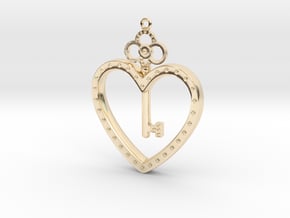 The Key To My Heart in 14k Gold Plated Brass