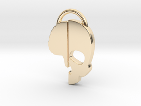 Brainkase Keychain in 14k Gold Plated Brass