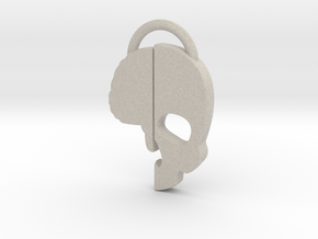 Brainkase Keychain in Natural Sandstone