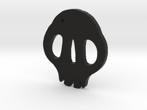 Skull Tsuba in Black Natural Versatile Plastic