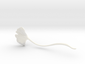 Gingko Hair Pin Curve in White Processed Versatile Plastic