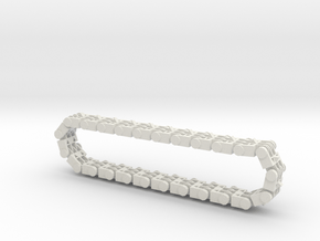 Track Bracelet in White Natural Versatile Plastic: Extra Large