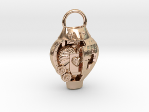 AI pendant in 14k Rose Gold Plated Brass