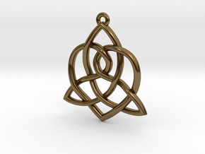 Sisters Knot Pendant in Polished Bronze