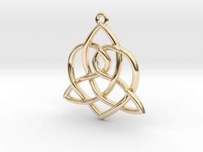 Sisters Knot Pendant in 14k Gold Plated Brass