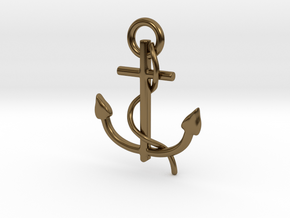 Anchor Pendant in Polished Bronze