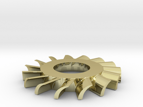 Turbine Pin in 18k Gold Plated Brass