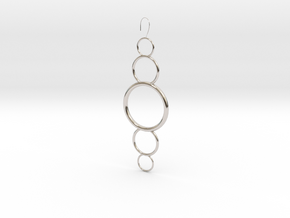Circles in Rhodium Plated Brass
