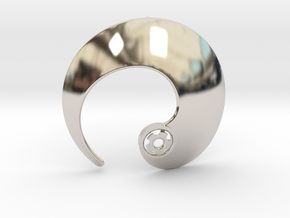 Enso No.1 Pendant in Rhodium Plated Brass