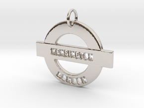 Kensington Sign in Rhodium Plated Brass